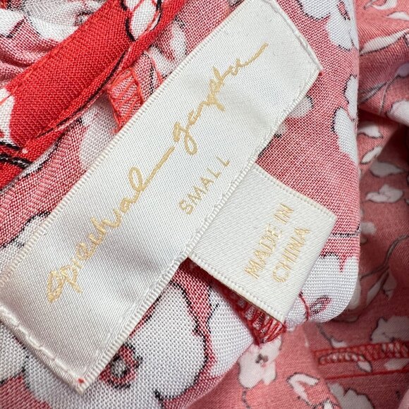 Spiritual Gangster Red Floral Romper with Tassels Size Small - Picture 11 of 14